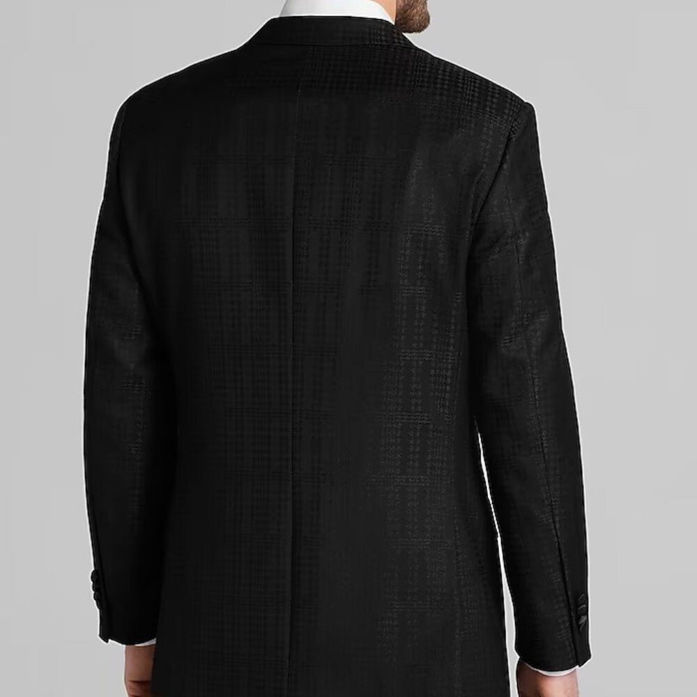 NEW Jos. A. Bank Black Check Dinner Tuxedo Jacket 42 Regular 42R - Picture 3 of 5